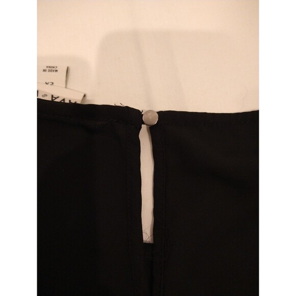 Ava & Viv 2X Black Long Sleeve Dress Shirt Blouse Top Lace Insets core basic - Picture 9 of 10